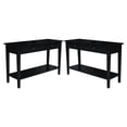 thumbnail image 1 of Home Square Spencer Wood Console Server Table in Black - Set of 2, 1 of 11