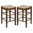thumbnail image 1 of Home Square Sq Rush 24" Stationary Counter Stool in Cappuccino - Set of 2, 1 of 6