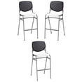 thumbnail image 1 of Home Square Stack Barstool in Black Back/White Seat - Set of 3, 1 of 2