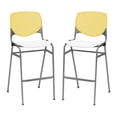 thumbnail image 1 of Home Square Stack Barstool in Yellow Back/White Seat - Set of 2, 1 of 2