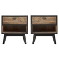 thumbnail image 1 of Home Square Storage End Table in Natural and Black - Set of 2, 1 of 5