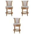 thumbnail image 1 of Home Square Swivel Wood Counter Height Barstool in Weathered Oak - Set of 3, 1 of 8