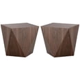 thumbnail image 1 of Home Square Timmons 21.5" Wood End Table with Round Top in Brown - Set of 2, 1 of 10