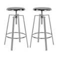 thumbnail image 1 of Home Square Toledo Metal Adjustable Bar Stool in Chrome - Set of 2, 1 of 3