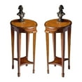 thumbnail image 1 of Home Square Traditional Round Accent Table in Olive Ash Burl - Set of 2, 1 of 3