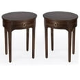 thumbnail image 1 of Home Square Transitional Mango Wood End Table in Dark Brown - Set of 2, 1 of 7