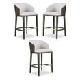 thumbnail image 1 of Home Square Upholstered Bar Stool in Midnight Brown - Set of 3, 1 of 6