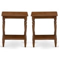 thumbnail image 1 of Home Square Wood End Table with Open Storage in Antique Walnut - Set of 2, 1 of 5