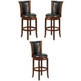 thumbnail image 1 of Home Square Wooden Bar Stool in Black and Chestnut - Set of 3, 1 of 5
