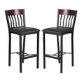 thumbnail image 1 of Home Square Wooden Restaurant Bar Stool in Black Finish - Set of 2, 1 of 7