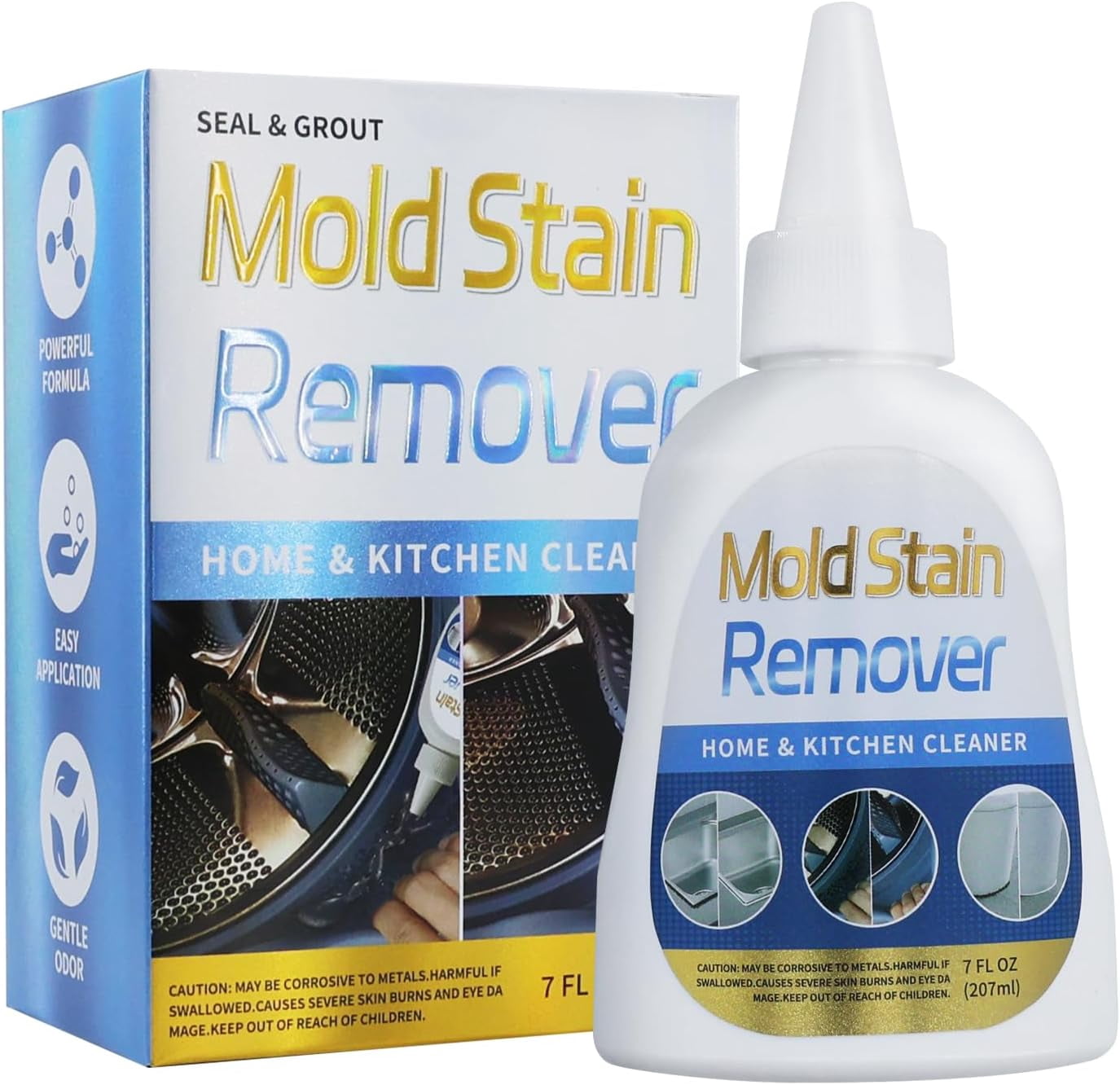 Home Stain Cleaner, 7 fl oz Mold Stain Cleaner Gel for Washing Machine ...