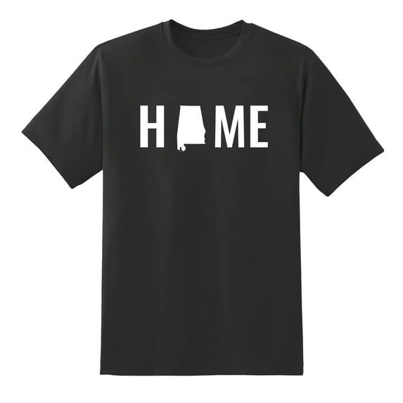 Home State Alabama Design Mens Graphic T Shirts Black,L