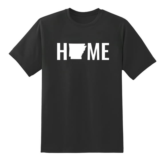 Home State Arkansas Design Mens Graphic T Shirts Black,XXL