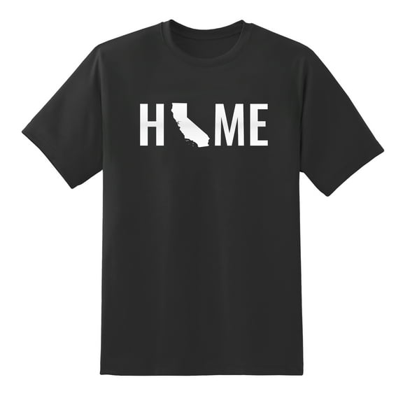 Home State California Map Mens Graphic T Shirts Black,3XL