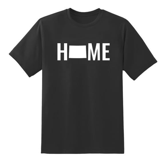 Home State Colorado Design Mens Graphic T Shirts Black,S