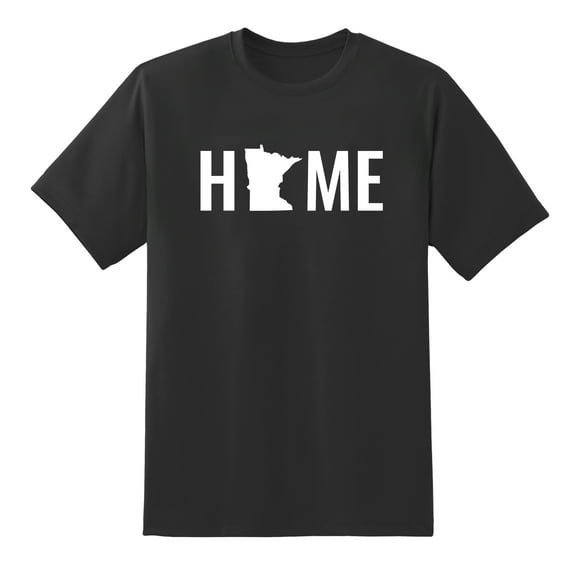 Home State Minnesota Design Mens Graphic T Shirts Black,S