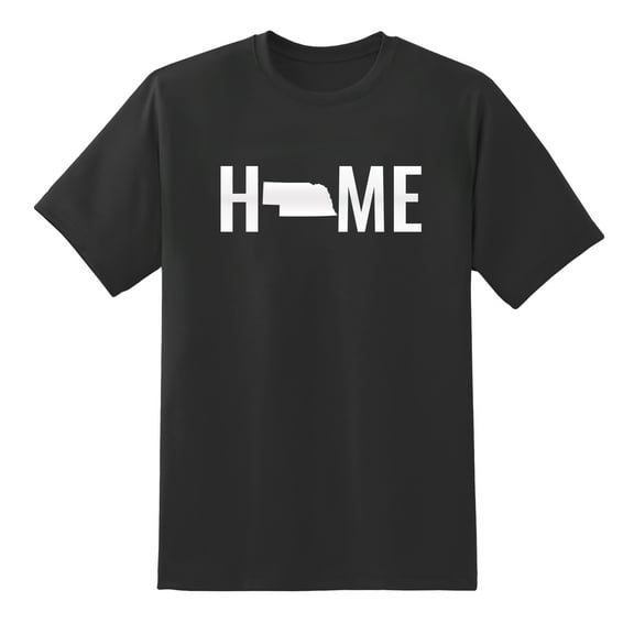 Home State Nebraska Design Mens Graphic T Shirts Black,S
