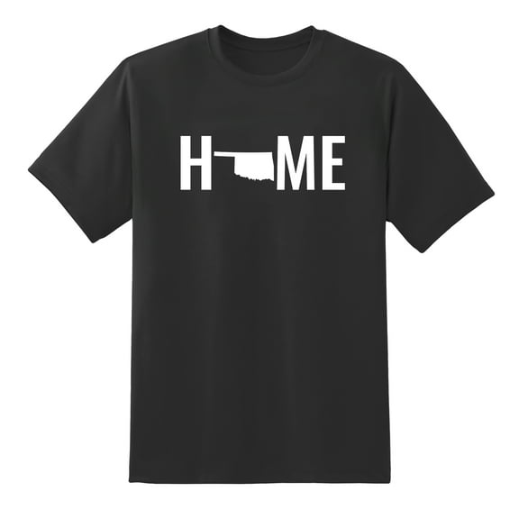 Home State Oklahoma Design Mens Graphic T Shirts Black,3XL