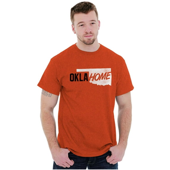 Home State Pride Oklahoma Proud Okie Men's Graphic T Shirt Tees Brisco Brands S