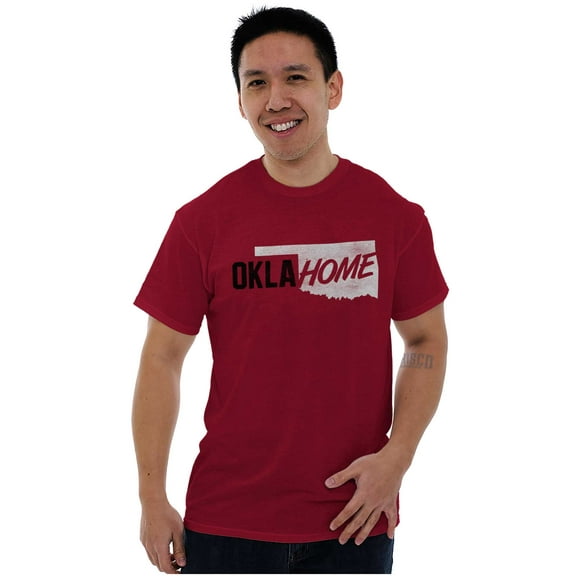 Home State Pride Oklahoma Proud Okie Men's Graphic T Shirt Tees Brisco Brands X