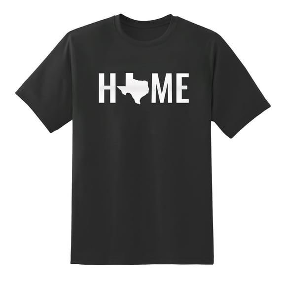 Home State Texas Design Mens Graphic T Shirts Black,XXL