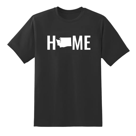 Home State Washington Design Mens Graphic T Shirts Black,XL
