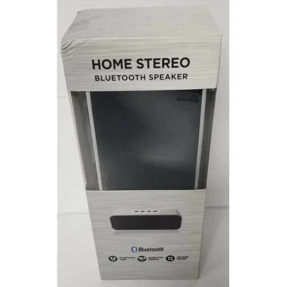 Home Stereo Bluetooth Speaker, Brand New, Water Resistant, Rechargeable, Gray
