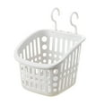 thumbnail image 1 of Home Storage Basket White,1X Home Storage Basket,Plastic Hanging Shower Basket with Hook for Bathroom Kitchen Storage Holder, 1 of 3