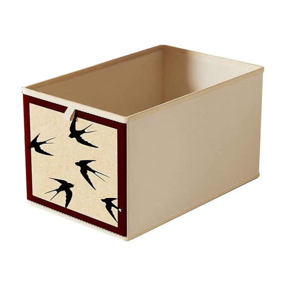 A Home Storage Box Foldable Thickened Waterproof Wearproof Toy Box Wardrobe Underwear Socks Organizer 18.5X9.84X7.87In Polyester