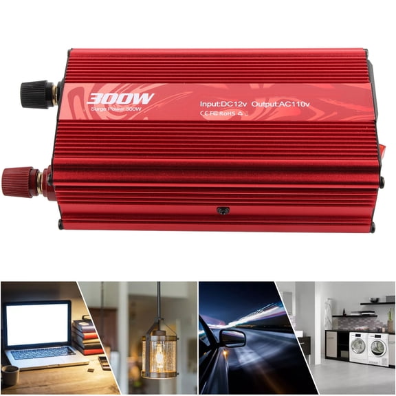 Home Storage DC To AC Converter, Pure Sine Wave Inverter 3000W for TV Red