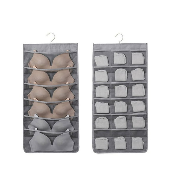 Home Storage - Double Side Non-woven Cloth Wall WardrobeBag Sorting Hanger Organizer Bra Underwear Storage Trunks & Bag