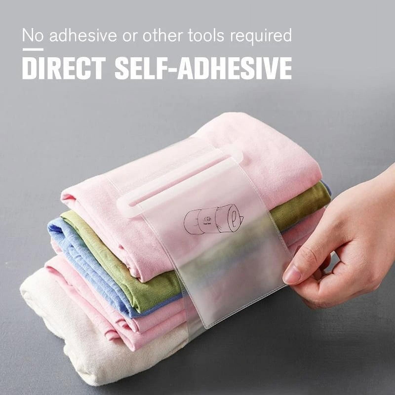 Home Storage Jioakfa SelfAdhesive Household Shirt Pants Storage RollUp Straps Fold Up Organize