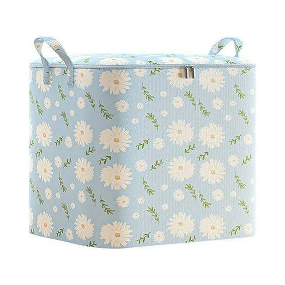 Home Storage And Organization Oversized Clothes Quilts Storage Bag Wardrobe Sorting Storage Box Portable Storage Bag Zipper Cup Storage Bag Light Blue 18L