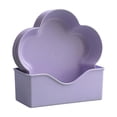 thumbnail image 1 of Home Storage Plate Wheat Straw Plates, Square Lightweight Unbreakable Dinner Dishes Set, Fruit Dish, Side Dish Purple, 1 of 6