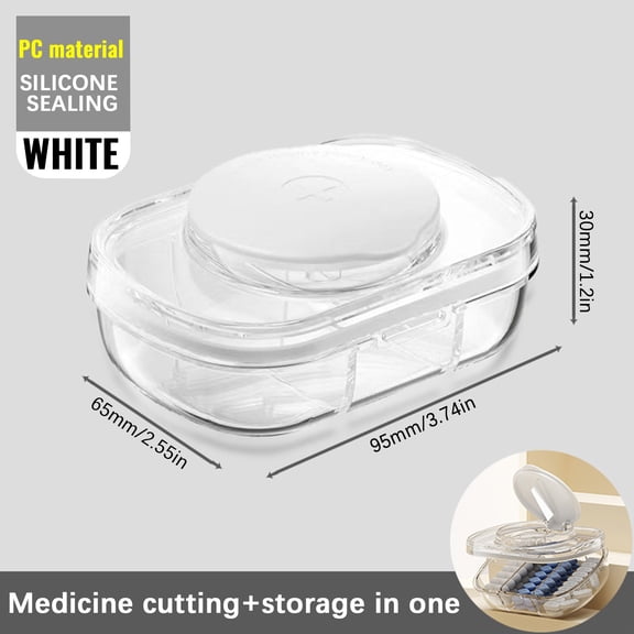 Home Storage - Two In One Multifunctional Medication Box, Portable Sealed Medication Box, Portable Packaging Box, Medication Cutter Storage Trunks & Bag