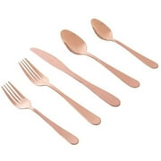 Home Stravidia Stainless Steel Flatware Set - Rose Gold - 20 Piece