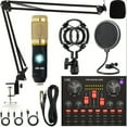 thumbnail image 1 of Home Studio Recording Kit Podcast Music Mixer Equipment Condenser Microphone Set, 1 of 14