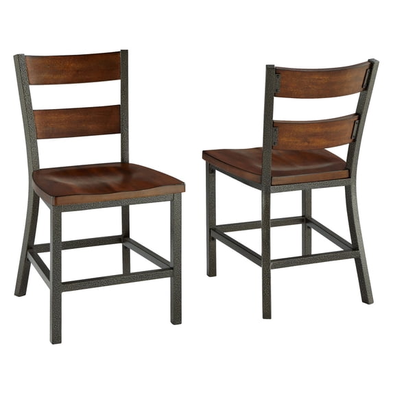 Homestyles Cabin Creek Dining Chair Pair in Multi-step Chestnut