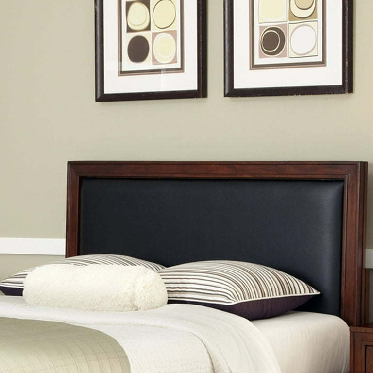 Leather panel headboard deals