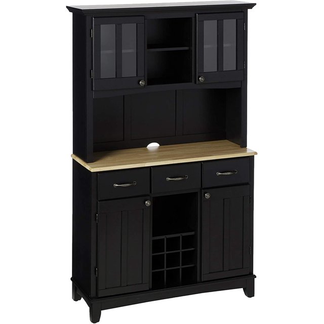 Homestyles Server sideboardsbuffetscredenzas, Hutch, Black