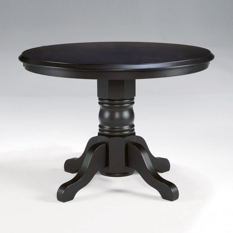Middelburg Black 4 Seater Small Round Pedestal Kitchen Table Set