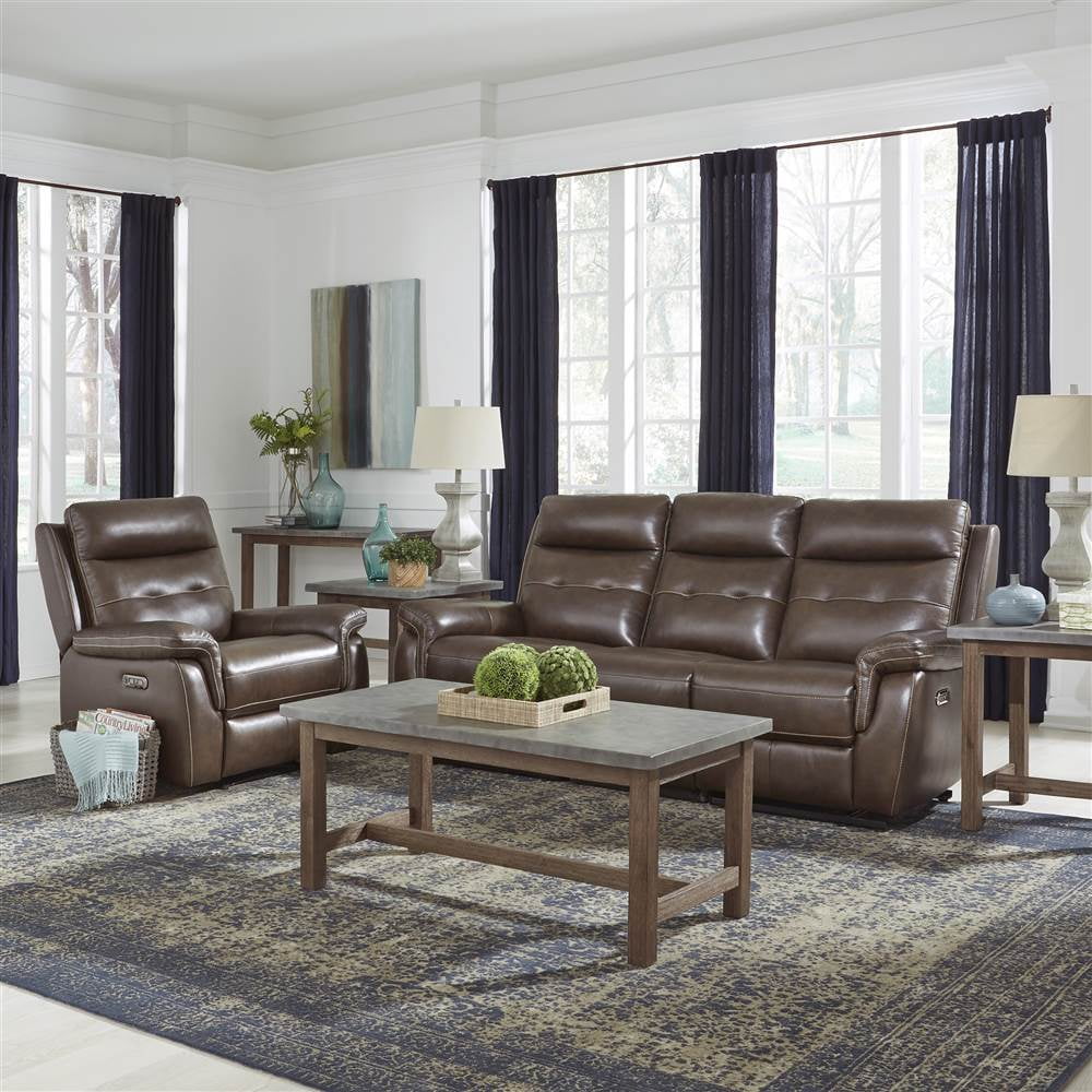Home Styles by Flexsteel Lux Leather Power Motion Reclining Sofa