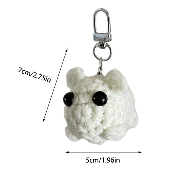 Home Supplies Kezqiaxn Hamster Keychain with Hand Knitted Hamster Toy Friend Partner White