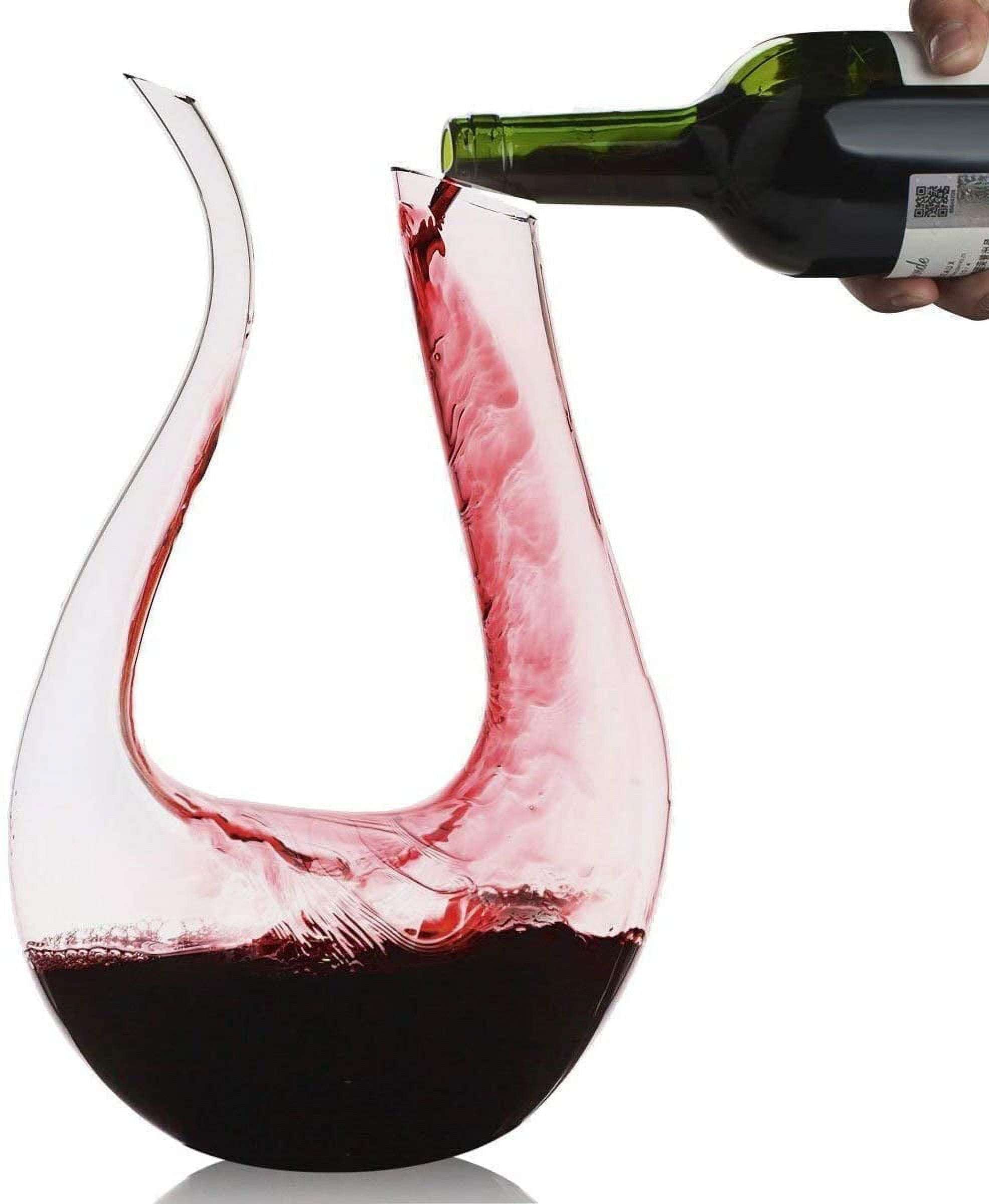 Wine Decanter - 100% Lead-Free Crystal Glass Wine Carafe Hand-Blown Red  Wine Decanter Carafe (6)