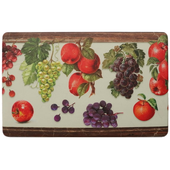 Home Sweet Home Anti Fatigue Kitchen Floor Mat - Non Slip Foam Comfort Standing Mat with Stain & Water Resistant Surface (Chef Mat Sweet Fruit, 18" W x 30" L)