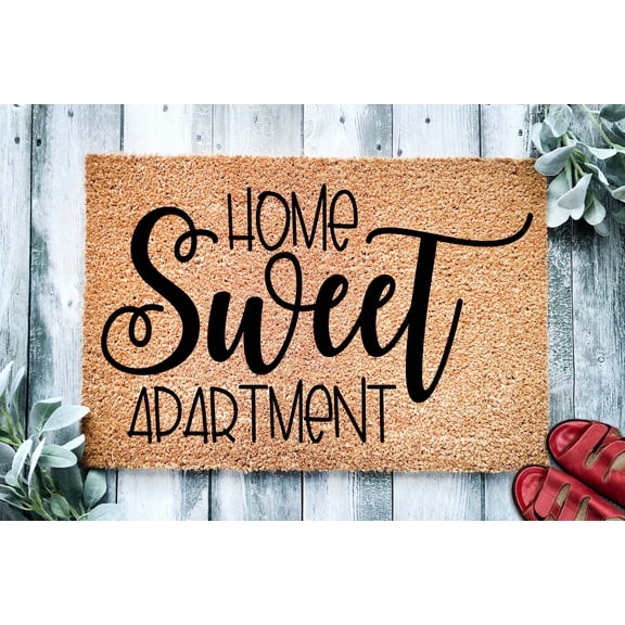 Home Sweet Apartment Doormat | Housewarming Gift | Wedding Gift | Custom Doormat | Closing Gift | Welcome Doormat | Front Door Mat