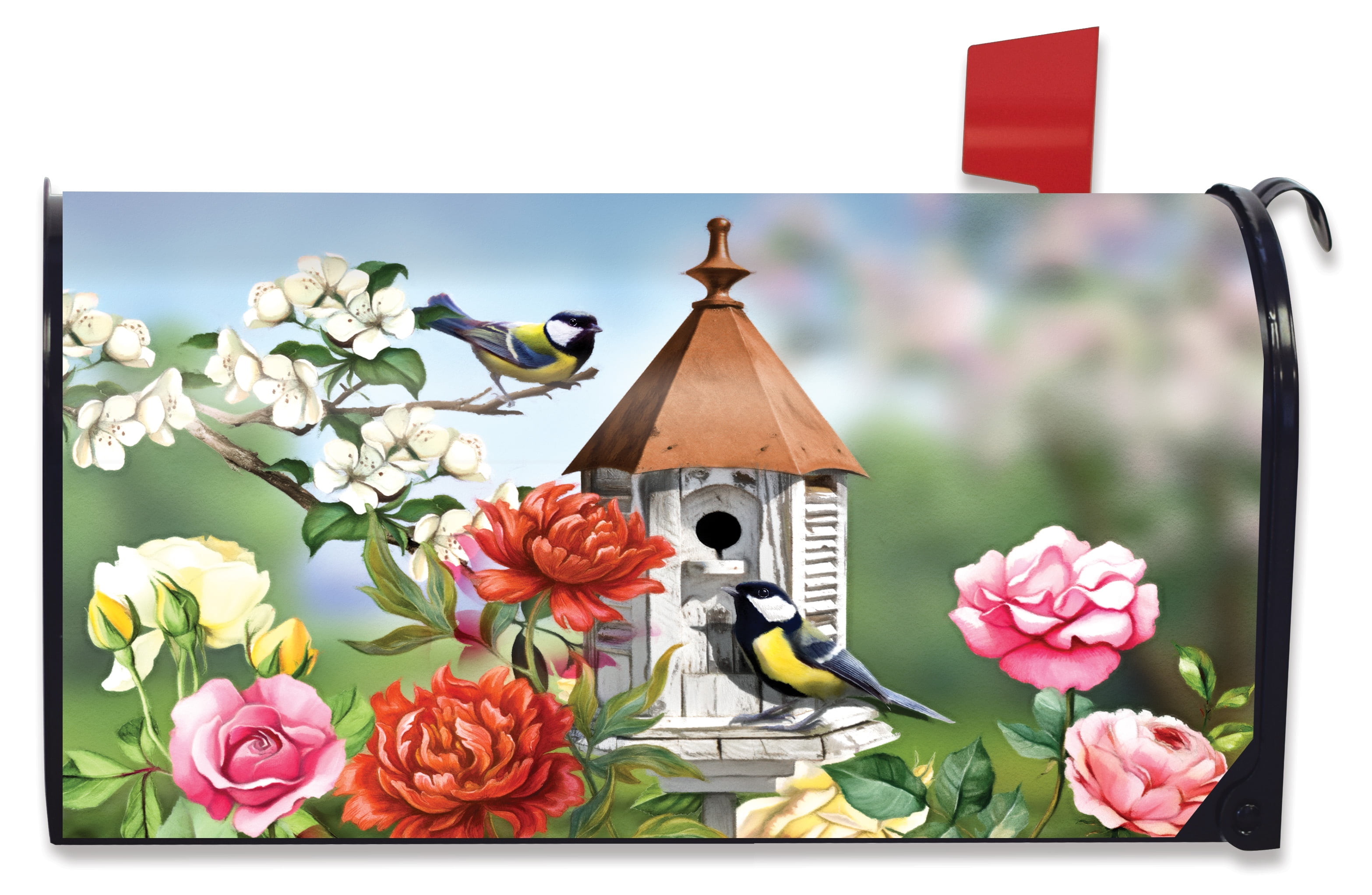 Home Sweet Birdhouse Spring Mailbox Cover Standard Briarwood