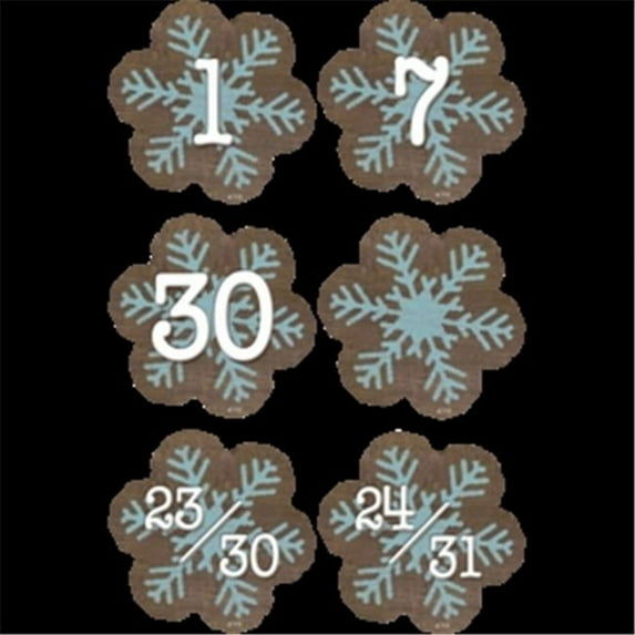 Home Sweet Classroom Snowflakes Calendar Days, Pack of 36 | Bundle of 5