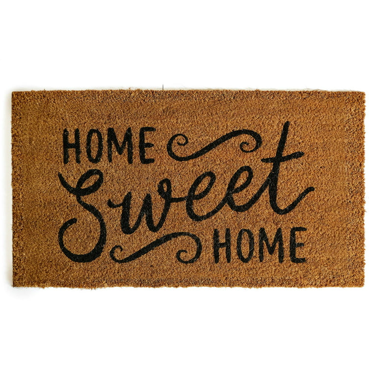 Home Sweet Home Door Mat 30x17 Inches, Welcome Home Mats for Front Door,  Farmhouse Welcome Mat with Thick Anti-Slip Backing, Coir Mat, Welcome Mat  for
