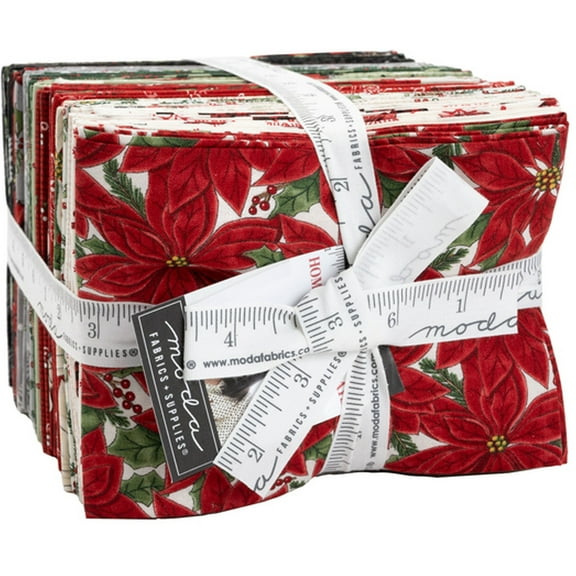 Home Sweet Holidays Moda Fat Quarter Bundle - 37 (Thirty-seven) 18"x22" fat quarters, 1 (one) 24" x 44" panel by Deb Strain
